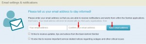 Sentral email - provide your email address